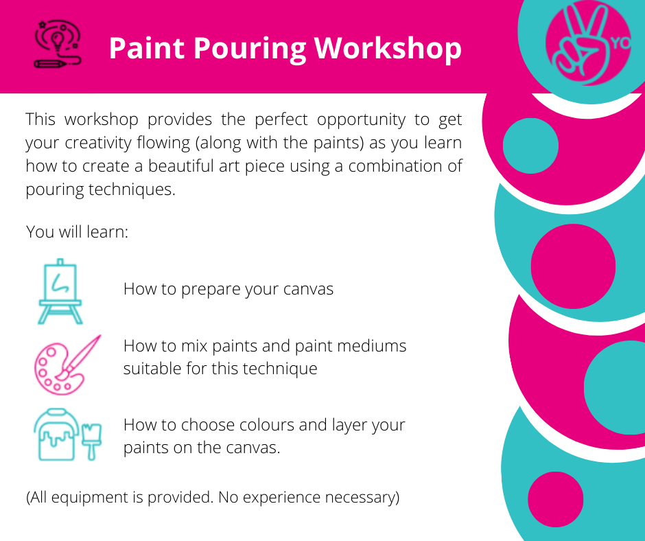 YO Bendigo Paint Pouring for youth between 14 and 25 years