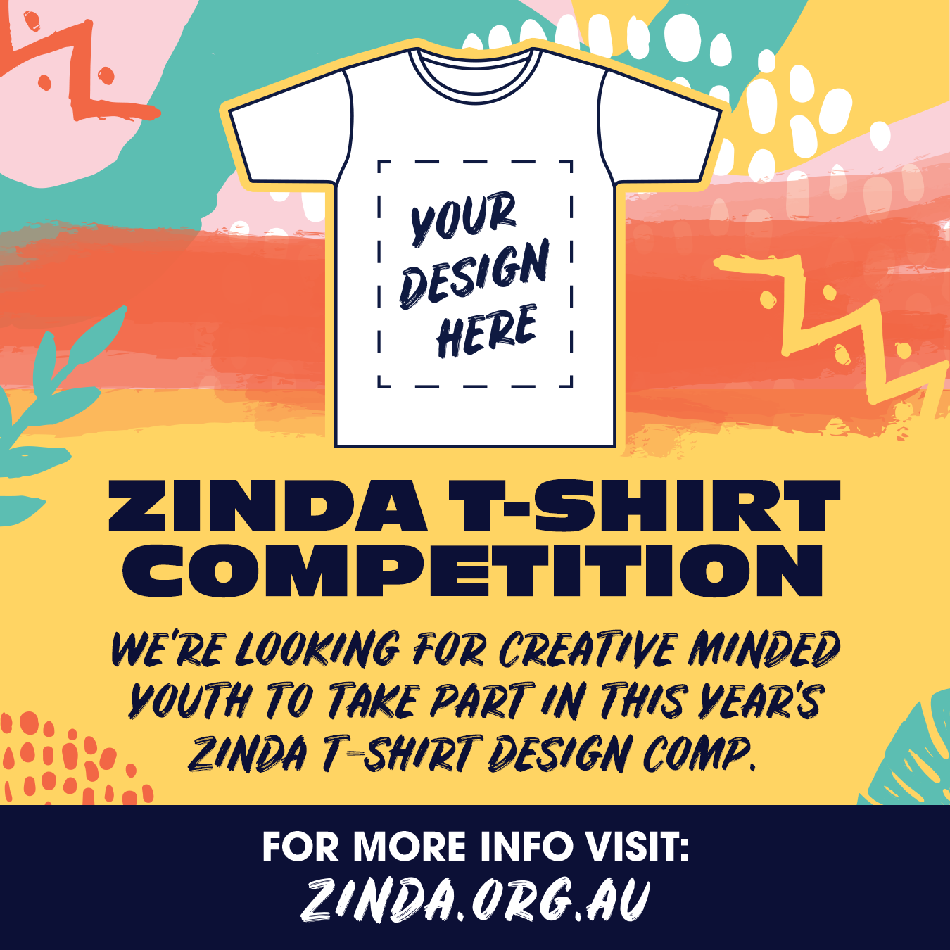 Zinda t-shirt competition flyer