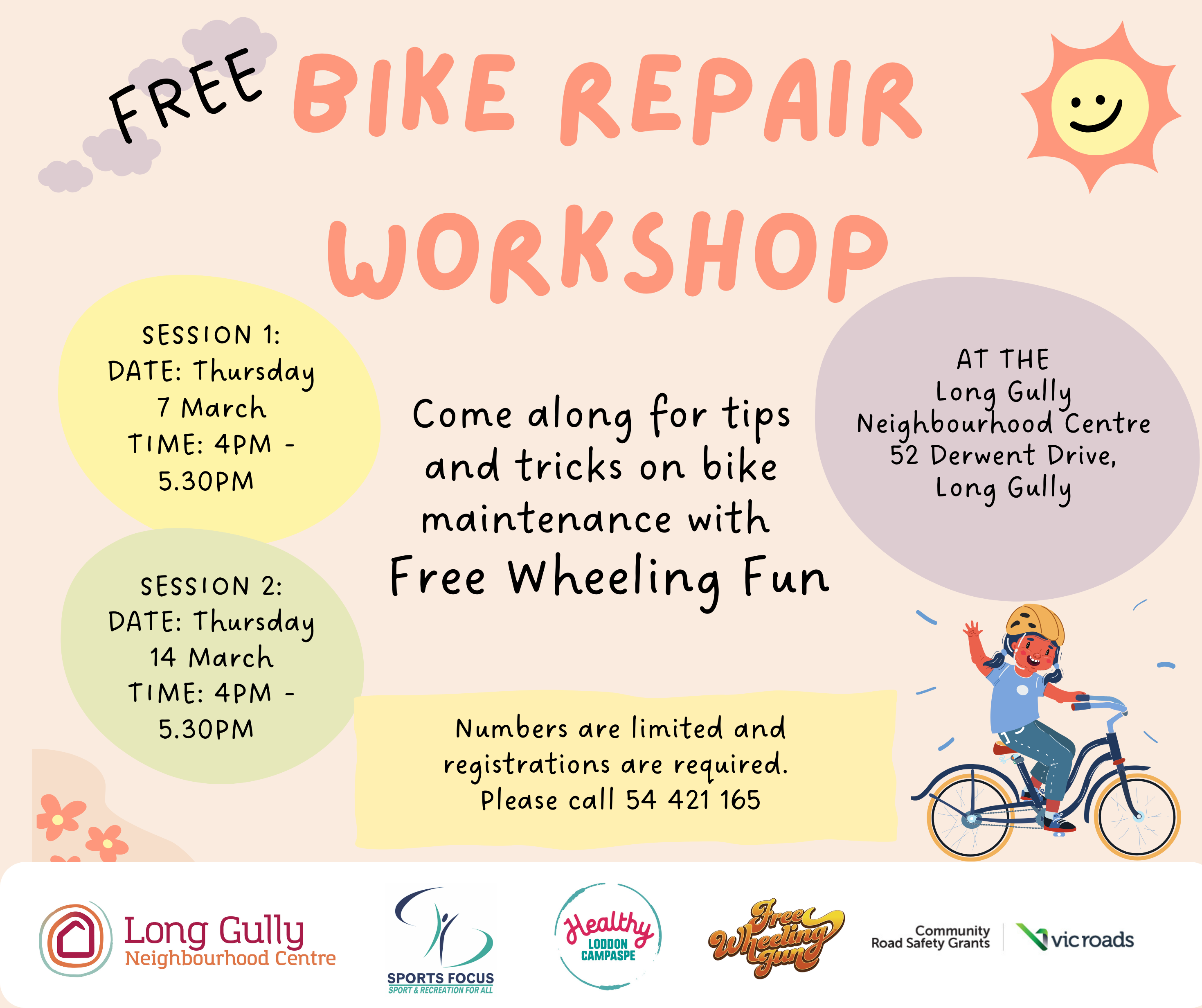 Bike Repair workshop flyer