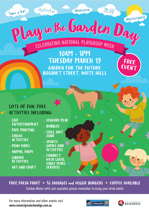 Play in the Garden Day flyer